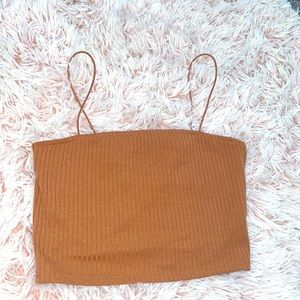 Rusty Brown Crop top tank!